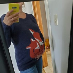 Motherhood Maternity Blue Fox Sweater